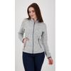 Strickfleecejacke DEPROC ACTIVE "KIRKVALE X WOMEN", Damen, Gr. 40/42 (M), grau (hellgrau), 100% Polyester, casual, bequem, Langarm gerader Abschluss mit Gummizug, Jacken, auch in Großen Größen erhältlich
