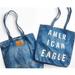 American Eagle Outfitters Bags | Euc American Eagle Distressed Denim Hobo Tote Bag | Color: Blue | Size: Os