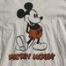 Disney Shirts | Disney Mens White Mickey Mouse Casual Front Back Graphic T-Shirt Size Large | Color: Red/White | Size: L