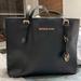 Michael Kors Bags | Michael Kors Jet Set Black Saffiano Leather Large Shoulder Tote Bag | Color: Black | Size: Large