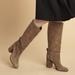 Tory Burch Shoes | July 4th Sale Like New Tory Burch Contraire Suede 90mm Knee Boot | Color: Brown/Tan | Size: 10