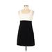 Donna Ricco Casual Dress - Mini: Ivory Color Block Dresses - Women's Size 6