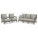 Signature Design by Ashley Visola Outdoor Patio Sofa All - Weather Wicker/Plastic in Gray | 37 H x 33 D in | Wayfair PKG014648