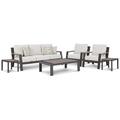Signature Design by Ashley Tropicava 6 Piece Sofa Seating Group w/ Cushions /Rust - Resistant in Brown | 36 H x 82.88 W x 34.5 D in | Outdoor Furniture | Wayfair