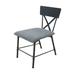 Side Chair - Williston Forge Hildred Upholstered Side Chair in, Metal in Gray | 32.5 H x 15.6 W x 22.4 D in | Wayfair