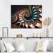 Bungalow Rose Fractal Wave In Turquoise & Gold II - Modern Geometric Metal Wall Décor Metal in Green/Pink | 12 H x 20 W x 1 D in | Wayfair