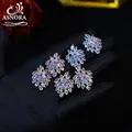 ASKM-Boucles d'oreilles en forme de goutte d'eau pour femme bijoux en or rose et argent cadeau