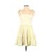 Mi ami Casual Dress: Yellow Stripes Dresses - Women's Size 2X-Small