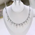 Haute qualité 3A zcomprend sur ensemble de bijoux 600 mariage fiançailles collier mariage bijoux