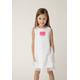 A-Linien-Kleid GULLIVER Gr. 116, EURO-Größen, pink (weiß, pink) Mädchen Kleider Gemusterte