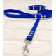 Waterproof Dog Collar And Lead Set Royal Blue