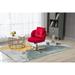 Versatile Swivel Accent Chair Office Desk Chair Vanity Chair, Swivel Chair Adjustable Chair for Small Space, Livingroom, Red