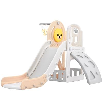 Kids Playground Climber Slide Set with Basketball Hoop Play Combination