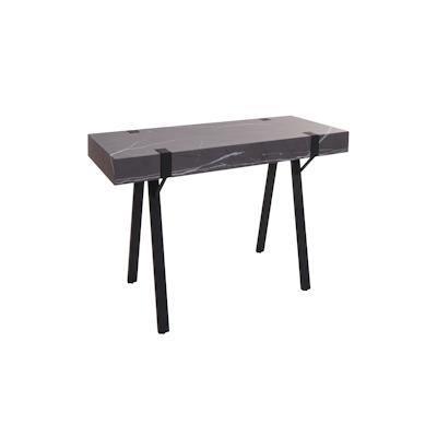 Mendler Konsolentisch HWC-L54, Telefontisch Arbeitstisch Beistelltisch Ablagetisch, Metall 75x100x40cm ~ Marmor-Optik grau Image