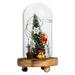 Yoone Pine Model Eye-catching Exquisite Workmanship Festival Factor LED Fairy Light Glass Christmas Cedar Ornament for Home