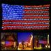 American Flag String Lights Waterproof 390/420 LED String Lights US Flag Light with Plug Net Light Holiday Decoration for Garden Patio July 4th National Day Independence Day Memorial Day-2Pack