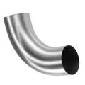 Unique Bargains 1 Pcs OD 3.5 Inch 90 Degree Mandrel Bend Elbow Exhaust Elbow Pipe for Car Stainless Steel Silver Tone