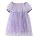 5t Dress Baptism Dresses for Baby Girls Toddler Girls Short Sleeve Bowknot Star Sequin Tulle Ruffles Princess Dress Dance Party Dresses Clothes