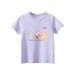 ZRBYWB Toddler Kids Girl s Half Sleeve Crew Neck Top Purple Cartoon Top Casual Top Cute Cartoon Cake Design Cute Summer Tops