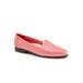 Extra Wide Width Women's Liz Tumbled Flats by Trotters® in Coral (Size 10 1/2 WW)