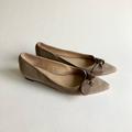 Ralph Lauren Shoes | Lauren Ralph Lauren Beige Suede Leather Point Toe Flats Size 5.5 | Color: Cream | Size: 5.5