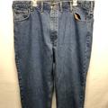 Carhartt Jeans | Carhartt Mens Jeans Blue Heavy Duty Denim Work Pants 44 X 30 | Color: Blue/Brown | Size: 44