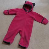 Columbia Jackets & Coats | Columbia Hot Pink Fleece Tiny Bear Bunting, Size 6-12 Mo. | Color: Gray/Pink | Size: 6-12 Mo.