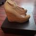 Gucci Shoes | Gucci Open Toe Platform Sandals, Size 40 | Color: Tan | Size: 10