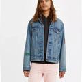 Levi's Jackets & Coats | Levi's Freehand Embroidery" Denim Trucker Jacket Men's Size 3xl Nwt | Color: Blue | Size: 3xl