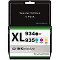 Remanufactured InkjetsClub Ink Cartridge Replacement for HP 934XL / 935XL High Yield Compatible Ink Cartridge Value Pack. Includes 1 Black 1 Cyan 1 Magenta and 1 Yellow Ink Cartridges.