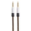 3.5mm 1.5m Audio Cable Nylon Auxiliary Cable Male To Male Stereo Hi-Fi For Headphones Car Home Stereo Speakers Compatible Usb C Adaptor