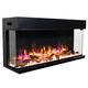 Endeavour Fires 48''/1230mm Rosedale 3D Media Wall Inset Electric Fireplace with Multi Flame Colours Log & Crystal Set, 7day Programmable Remote Control 1&2kW