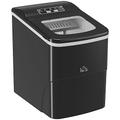 HOMCOM Ice Maker Machine, Self-Cleaning Ice Cube Maker with LCD Screen, 9 Cubes Ready in 8 Mins, 12kg in 24Hrs - Black