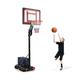 SPOTRAVEL 10FT Basketball Hoop, Portable Basketball Set with Backboard, Wheels and Stable Base, Basketball Backboard System for Teens, Youth & Adults