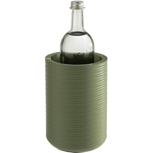 „Wein- und Sektkühler APS „“ELEMENT““ Eiskübel grün Baraccessoires Weinaccessoires auch als Vase nutzbar, Beton, Höhe 19 cm“