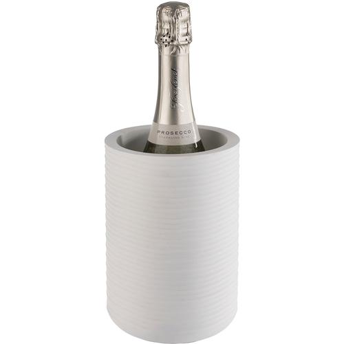 „Wein- und Sektkühler APS „“ELEMENT““ Eiskübel weiß Baraccessoires Weinaccessoires auch als Vase nutzbar, Beton, Höhe 19 cm“