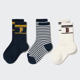 Kid's Regular Socks 3 Pack with Deodorizing | Blue | 3Y-8Y | UNIQLO US