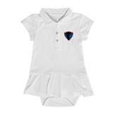 Girls Infant Garb White DePaul Blue Demons Caroline Cap Sleeve Polo Dress