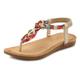 Zehentrenner LASCANA Gr. 37, bunt Damen Schuhe Zehensteg-Sandalen Sandale mit elastischen Riemchen und modischer Farbgebung