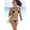 Triangel-Bikini VENICE BEACH Gr. 40, Cup A/B, schwarz-weiß (schwarz, weiß) Damen Bikini-Sets Ocean Blue