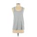 Nike Active Tank Top: Gray Print Activewear - Women's Size Small