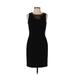 Banana Republic Casual Dress - Sheath Crew Neck Sleeveless: Black Print Dresses - Women's Size 2