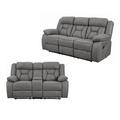 CDecor Home Furnishings Orson 2 Piece Reclining Living Room Set Polyester | 41.5 H x 84.5 W x 39.5 D in | Wayfair Living Room Sets 346461-S2