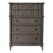 Canora Grey Chantell 5 Drawer 44" W Chest Wood in Brown/Gray/Red | 59 H x 44 W x 20 D in | Wayfair 52DFC0A1F5204AF0BDA4BF1D3395AF7F