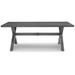 Gracie Oaks Coweta Metal Outdoor Dining Table Metal in Gray | 28.94 H x 80 W x 41.93 D in | Wayfair 4522D428B8D54539909803CE401ADA4C