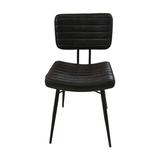 Side Chair - 17 Stories 17.75 inches W Side Chair Faux Leather in Black | 33.75 H x 17.75 W x 17.75 D in | Wayfair 915AF51E9767437AB7A8C9FDA47D4E56