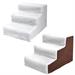 Tucker Murphy Pet™ High Density Foam 3 Steps Pet Stairs for Dogs & Cats (White) Plastic in Brown/Gray | 11.7 H x 13.7 W x 17.6 D in | Wayfair
