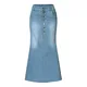 JAYCOSIN-Jupe en jean délavée à boutons solides pour femmes jupes décontractées à longueur de