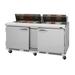 Turbo Air PST-72-FB-N 72 5/8" Sandwich/Salad Prep Table w/ Refrigerated Base, 115v, Stainless Steel