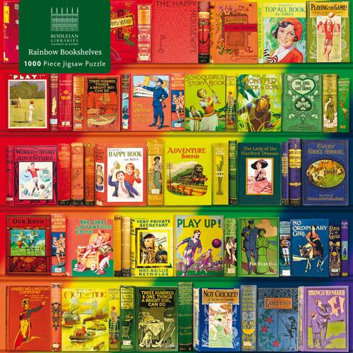 Puzzle - Bodleian Libraries, Regenbogenfarbenes Bücherregal